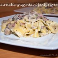 Pappardelle z szynką szwarcwaldzką i podgrzybkami