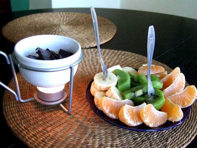 Mini fondue na słodko:)