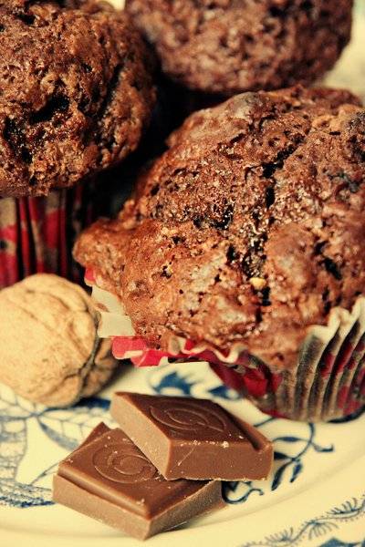 Muffinki czekoladowo-kakaowe z musli