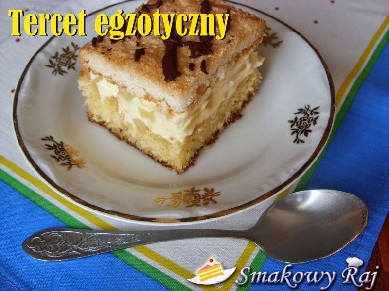 Tercet egzotyczny - ciasto ananasowo - kokosowe