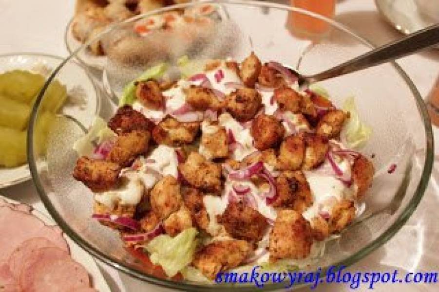 Kebabo - sałatka, czyli sałatka z kurczaka z gyrosem :)