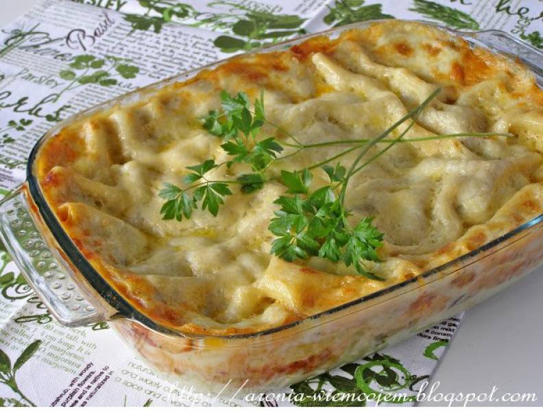 Lasagne z porem i dynią