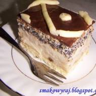 Mambo number 5, czyli płaskie cycki murzynki- ciasto biszkoptowe o 5ciu smakach, z kremem budyniowym, bananami, makiem, kokosem 