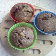Muffinki otrębowo -żytnie ze śliwkami