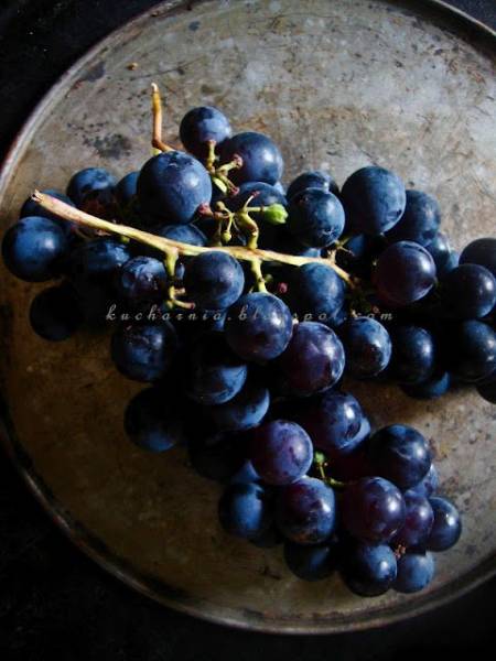Vendemmiamo. Wrześniowy wernisaż, winobranie i concord grapes zatrzymane w lodach.