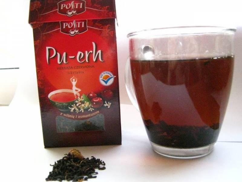 Posti Pu-er czerwona herbata z wiśnią i osmantusem