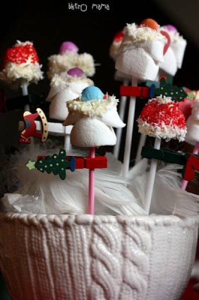 Marshmallows - aniołki, mikołajowe czapy i kawa