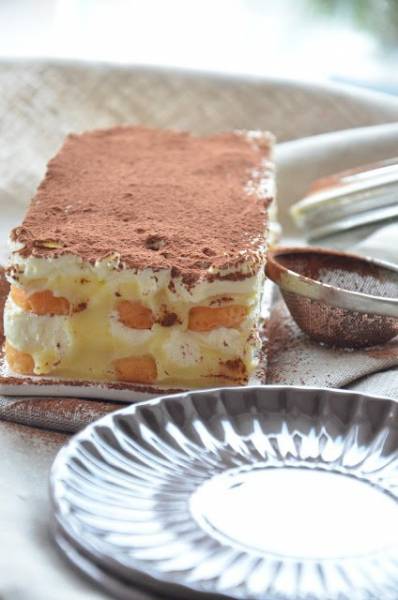 Tiramisu z lemon curd (bez jajek)