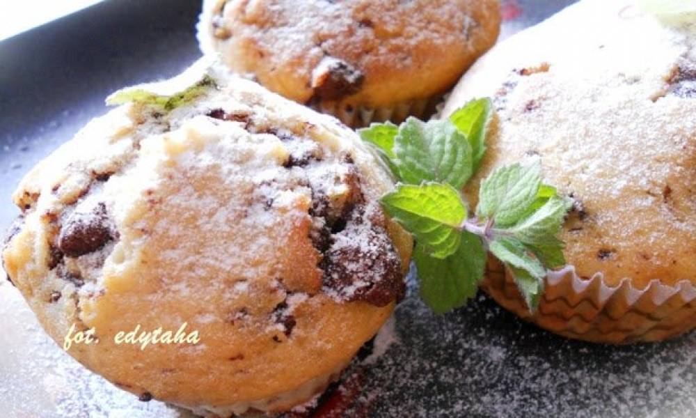 Muffiny miętowe z czekoladą