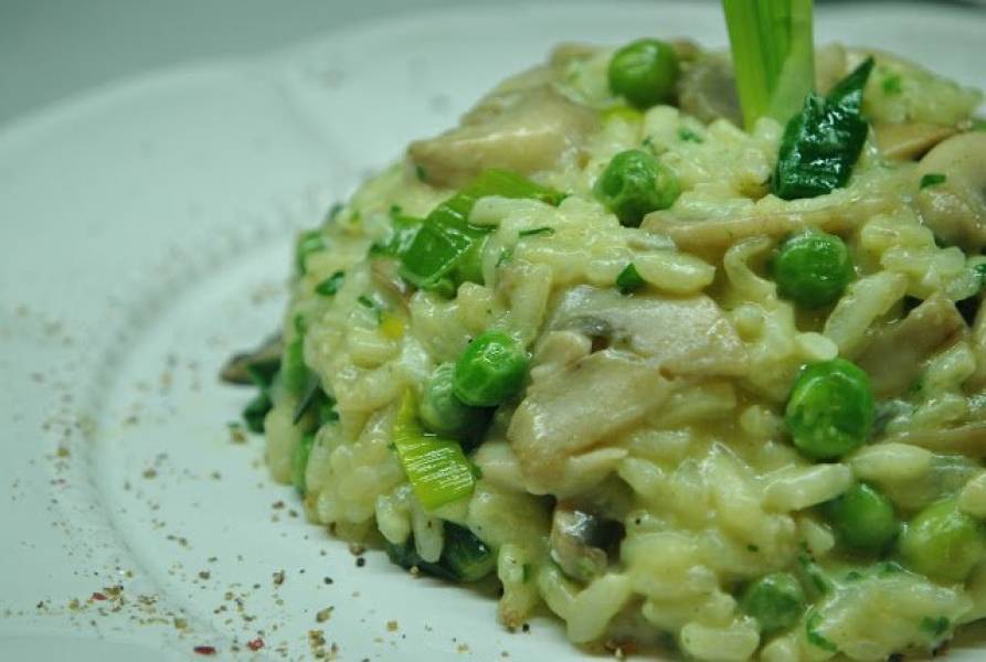 Zielone risotto z gorgonzolą