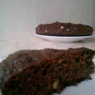 Ciasto czekoladowe typu brownie  z orzechami
