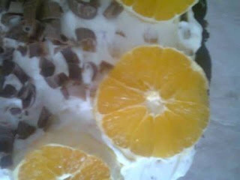Ciasto mocno czekoladowe z pomarańczą i miłe zaskoczenie