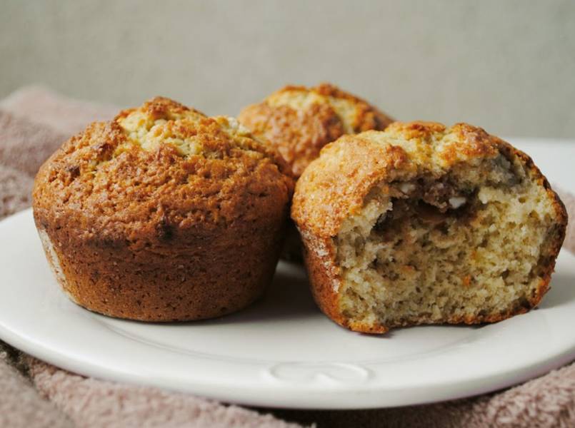 Muffinki bananowe z czekoladą