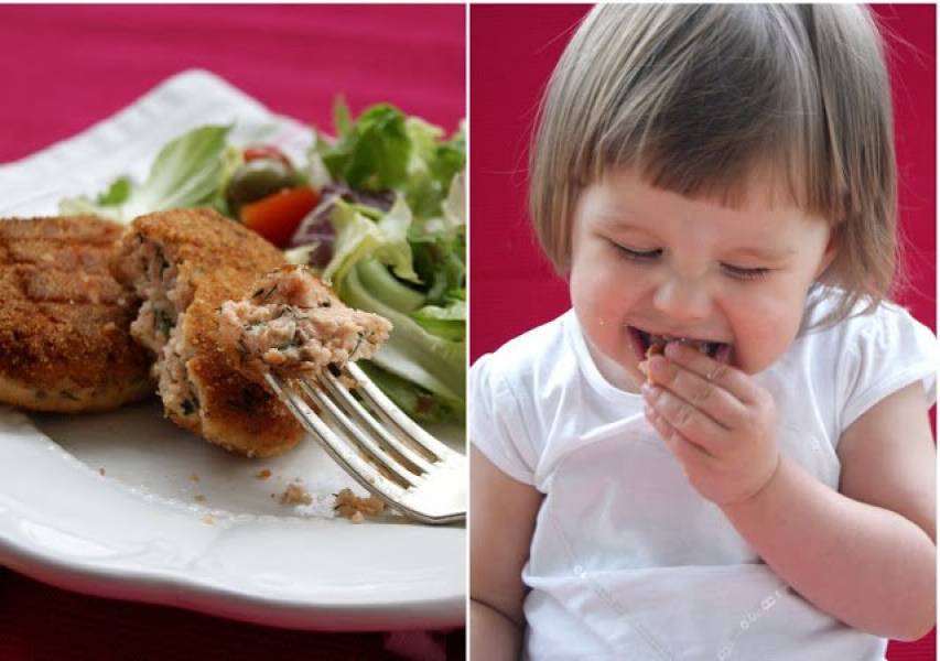 Mały rekinek i koperkowe fish cakes z łososia