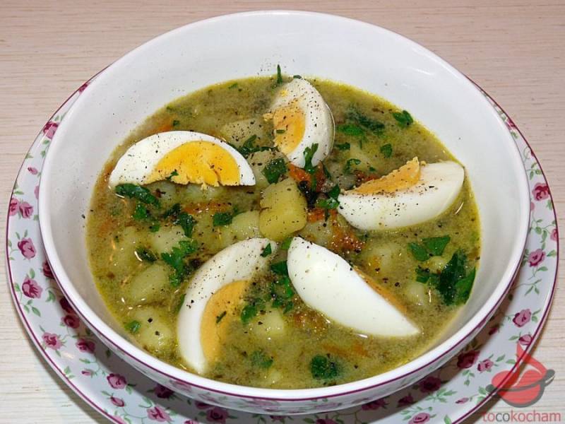 Zupa szczawiowa z jajkiem