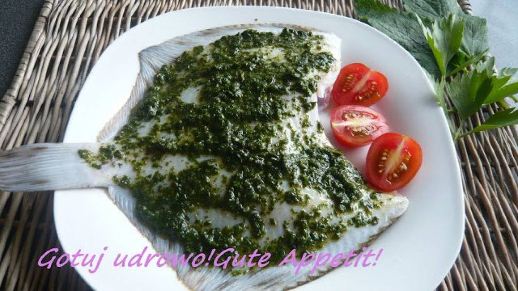 Turbot z lubczykowo-melisowym pesto