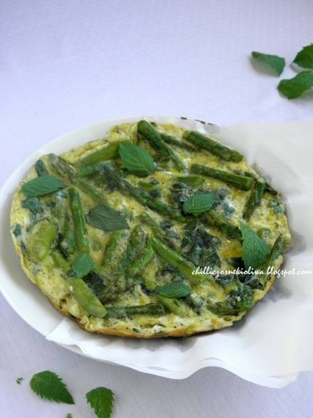 Frittata con Asparagi e Mentuccia czyli omlet ze szparagami i miętą