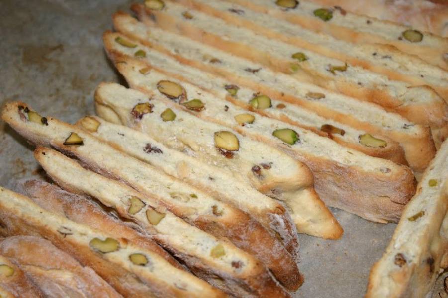 Cytrynowe cantuccini z pistacjami