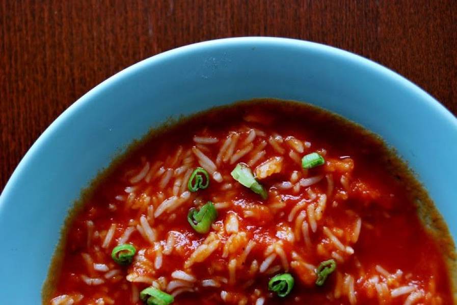 Zupa krem z pomidorów z ryżem