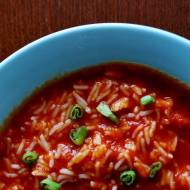 Zupa krem z pomidorów z ryżem