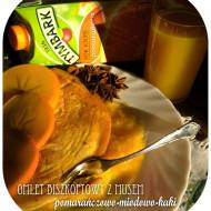 Śniadanie na 100%! Pełnoziarnisty omlet biszkoptowy z musem pomarańczowo-miodowo-kaki