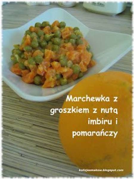 Marchewka z groszkiem z delikatną nutą imbiru i pomarańczy