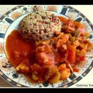 Kurczak z warzywami + kuskus po marokańsku ;)
