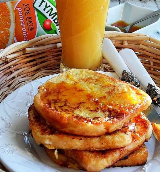 Pomarańczowe tosty francuskie z sokiem TYMBARK