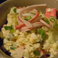 Salatka krabowa z sosem koperkowym- crab stick salad with dill souce