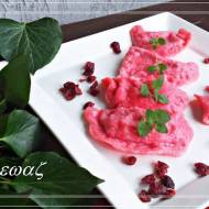Pierogi żurawinowo - serowe