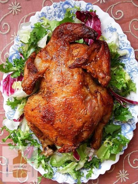 Kurczak pieczony z majerankiem i papryką