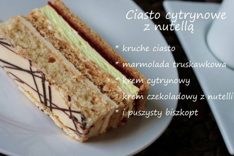 CIASTO CYTRYNOWE Z NUTELLĄ