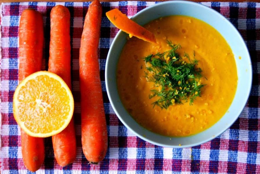 Zupa krem marchewkowy z pomarańczą