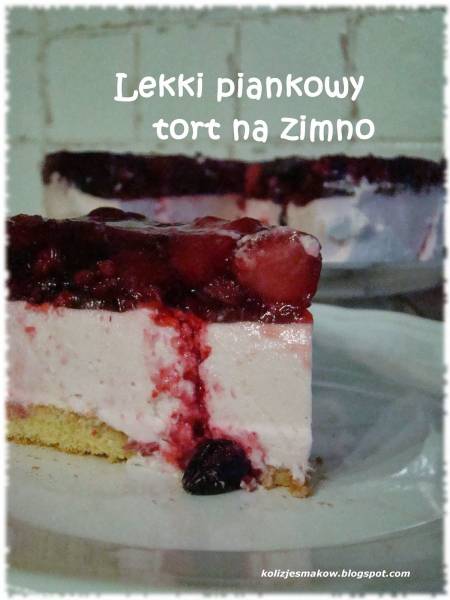 Lekki piankowy tort na zimno