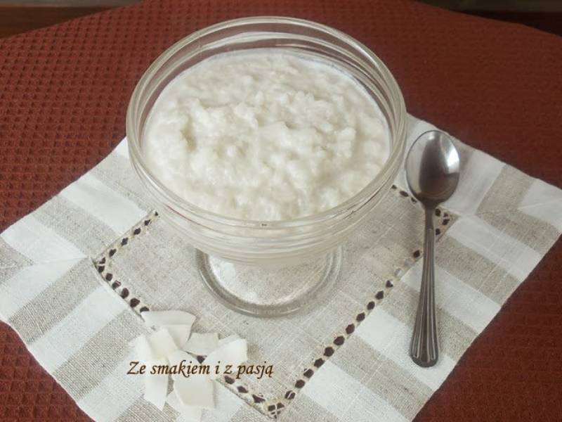 Intensywnie kokosowy pudding ryżowy