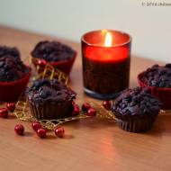 czeko muffinki...na walentynki! // cocoa muffins with chocolate & raspberries