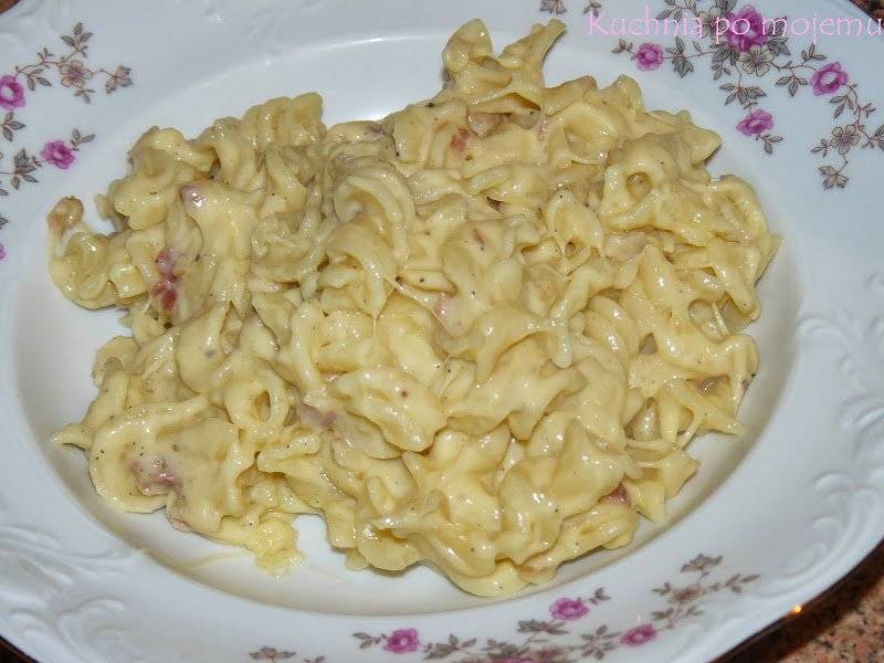 Świderki a'la Carbonara made by Ewa. Pożywny obiad gotowy w 30 minut