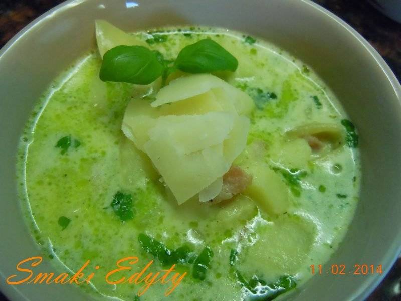 Zupa ziemniaczana z pesto - potato and pesto soup