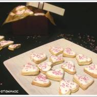 Walentynkowe kruche ciasteczka