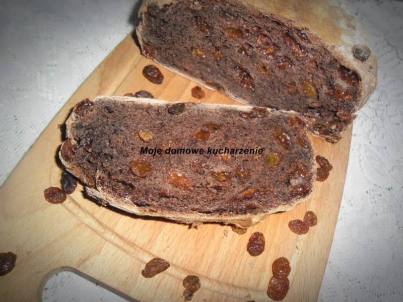 Chleb z czekoladą i rodzynkami, na zakwasie czyli lutowa piekarnia