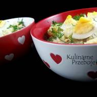 Kartoffelsalat mit Kabanossi und Eiern