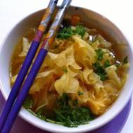 Orientalna zupa imbirowo cytrynowa z grzybami szmaciakami gałęzistymi :) SZMAXIANKA