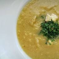 Zupa krem selerowo - porowa ze świeżą rzeżuchą