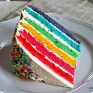 Tęczowy tort (rainbow cake)