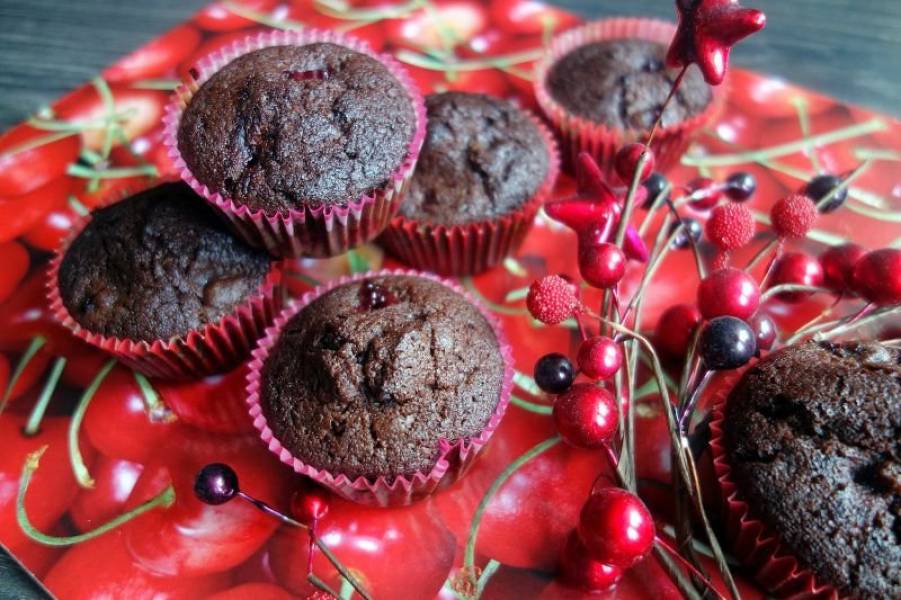 Muffiny potrójnie czekoladowe