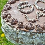 Klasyczny tort z kremem czekoladowym