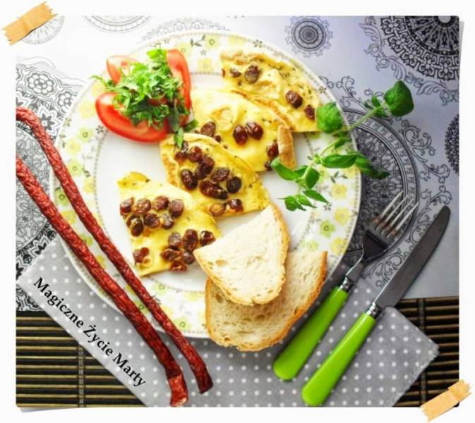 Szybka przystawka czyli pikantny omlet z kabanosem