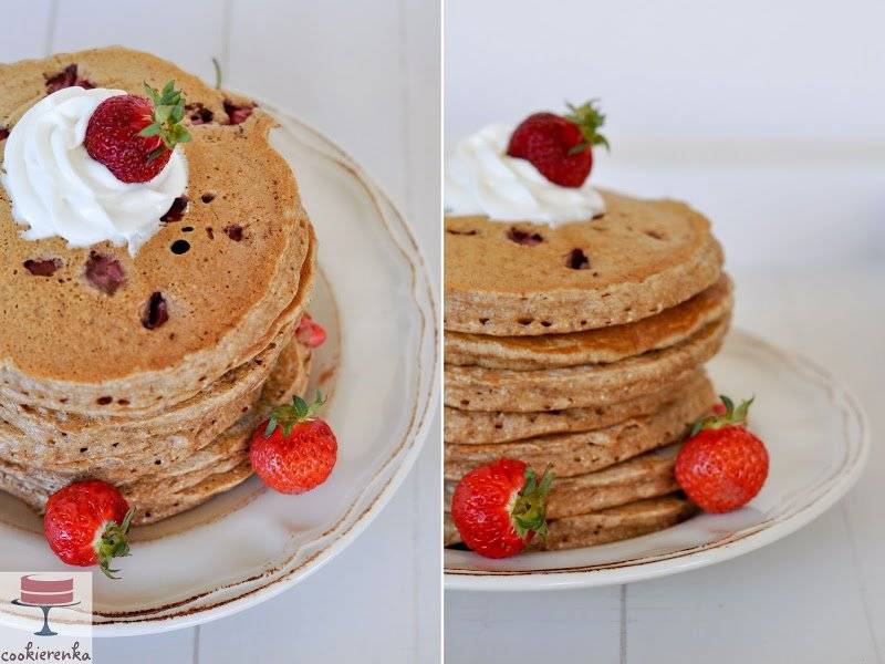 Lekkie pancakes truskawkowe