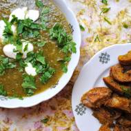 Zupa krem z kalarepy i natki pietruszki z grzankami curry