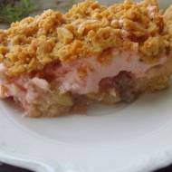 Słodkie środy - Kruche ciasto agrestowe z różową pianą